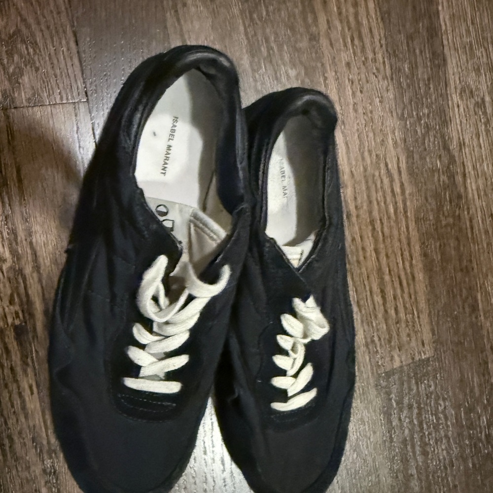 Isabel Marant Black Sneakers with White Laces - size 38
